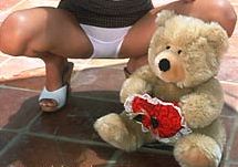 Teddy bear girl knickers valentine